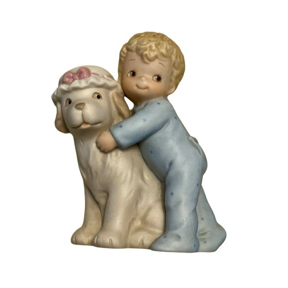 Enesco  Figurine 1995 Boy with Dog - Picture 1 of 12